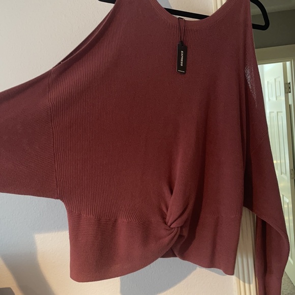 Express size L open shoulder sweater crossed front - Picture 4 of 4